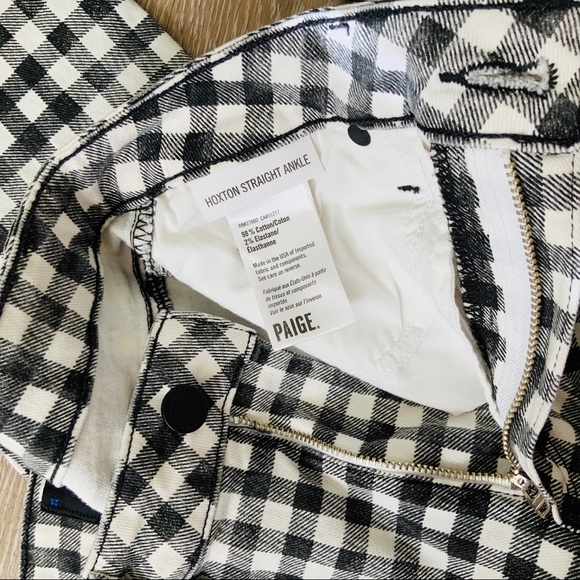 Paige Horton Straight Angle City Gingham Jean - Picture 5 of 8
